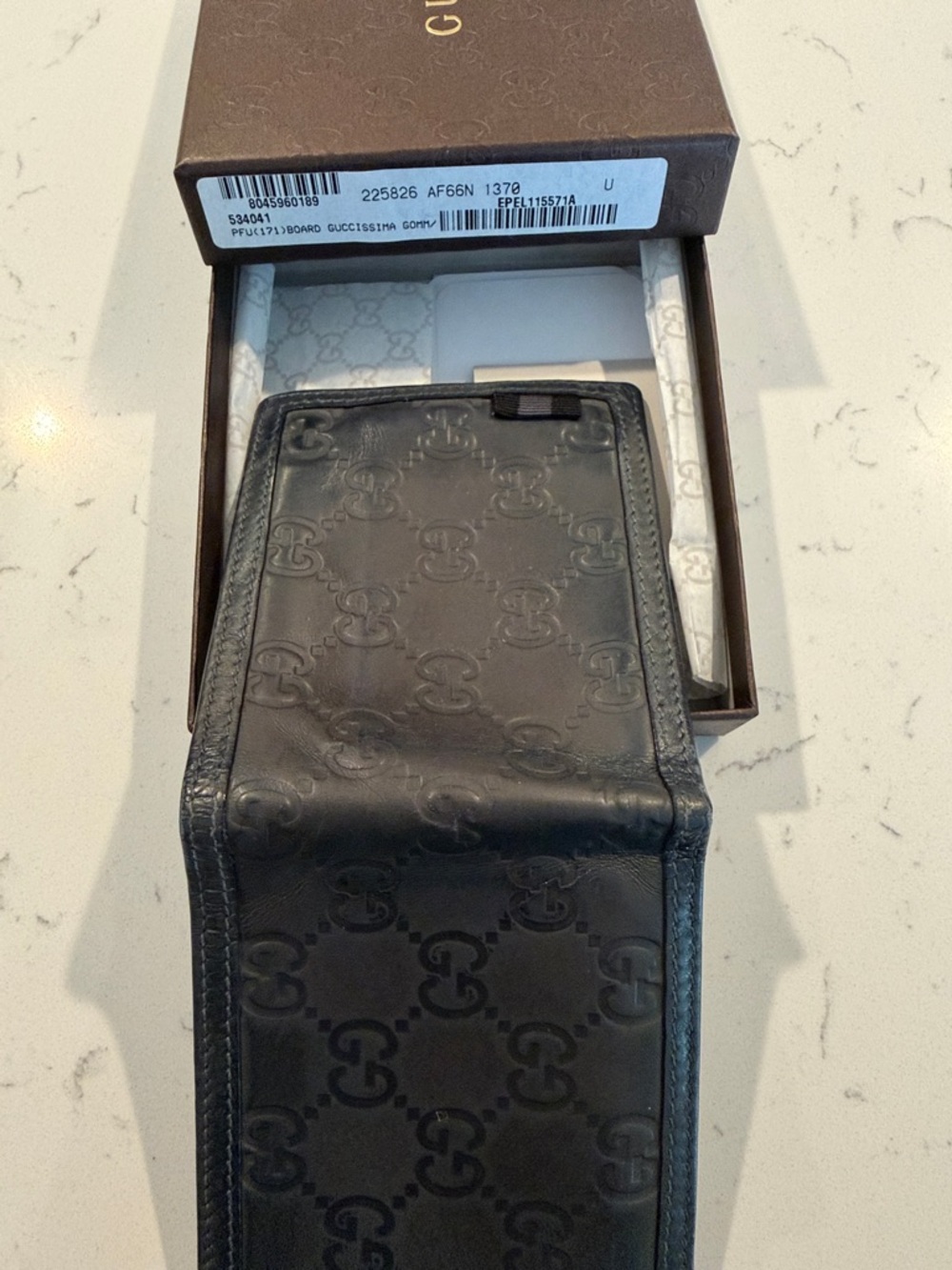 Gucci Black Embossed GG Leather Card & Key Holder - Picture 6 of 6